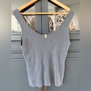 Lunya Charcoal Ribbed Tank Top